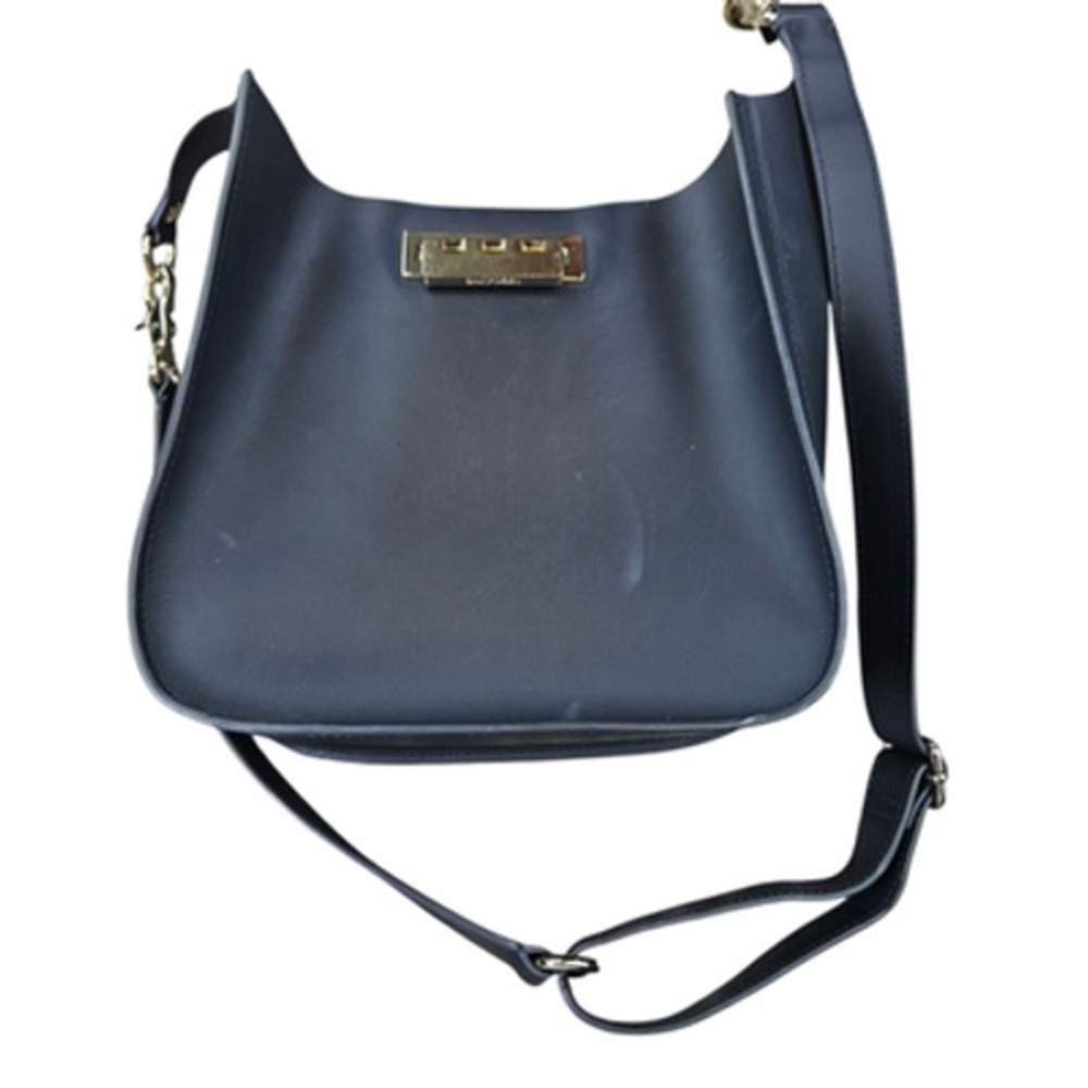 ZAC Zac Posen Crossbody Bag Womens Leather Gold Hardware‎ Shoulder Purse Handbag - Picture 3 of 16